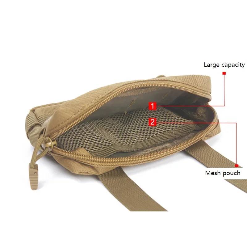 Cinturón Táctico Molle con Bolsa EDC Impermeable y Portacargadores - imagen 2