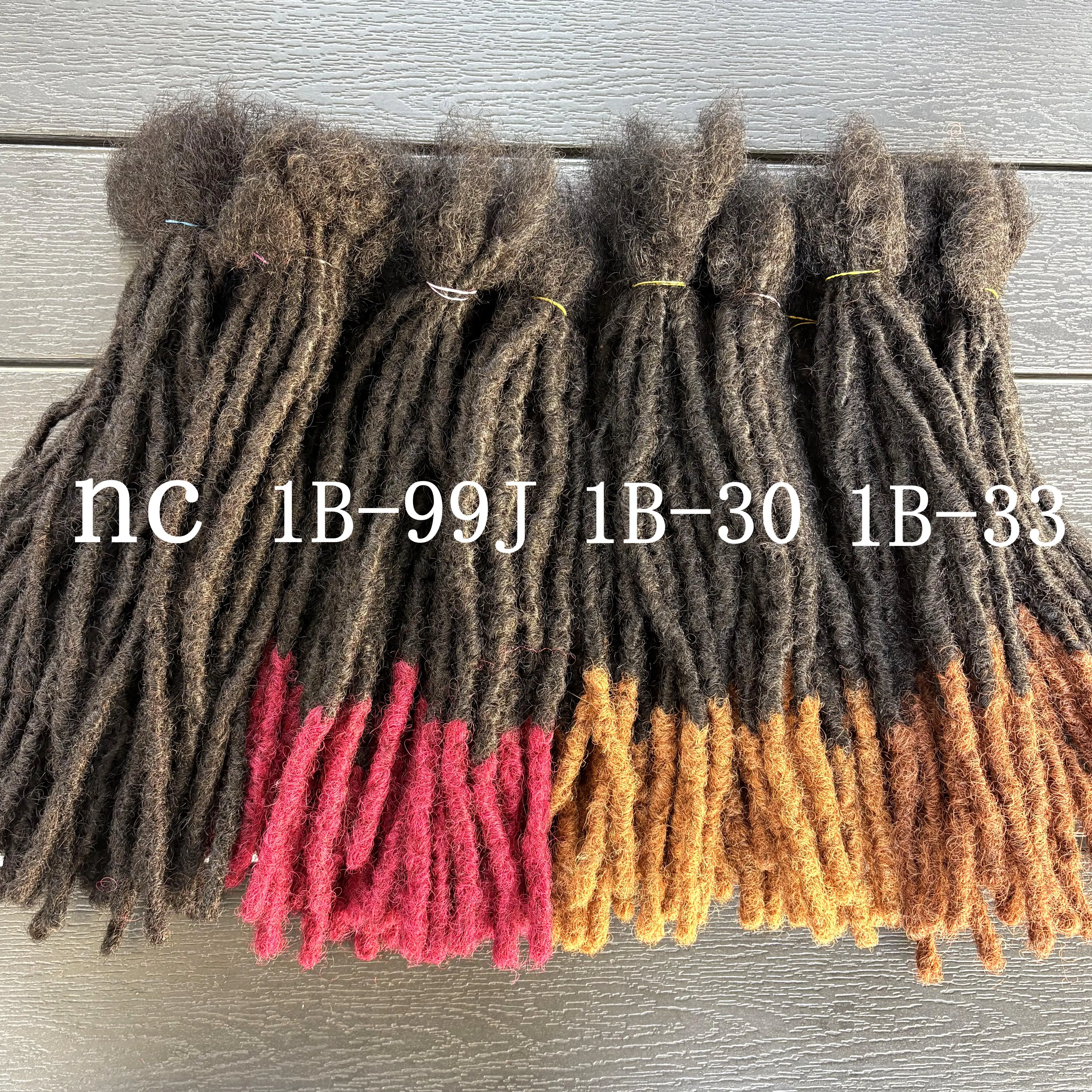 10inch Colored Handmade 0.6cm Inter Loc Extension Human Hair 100% Human Hair Loc Dreadlock Extensions for Women Men Kids