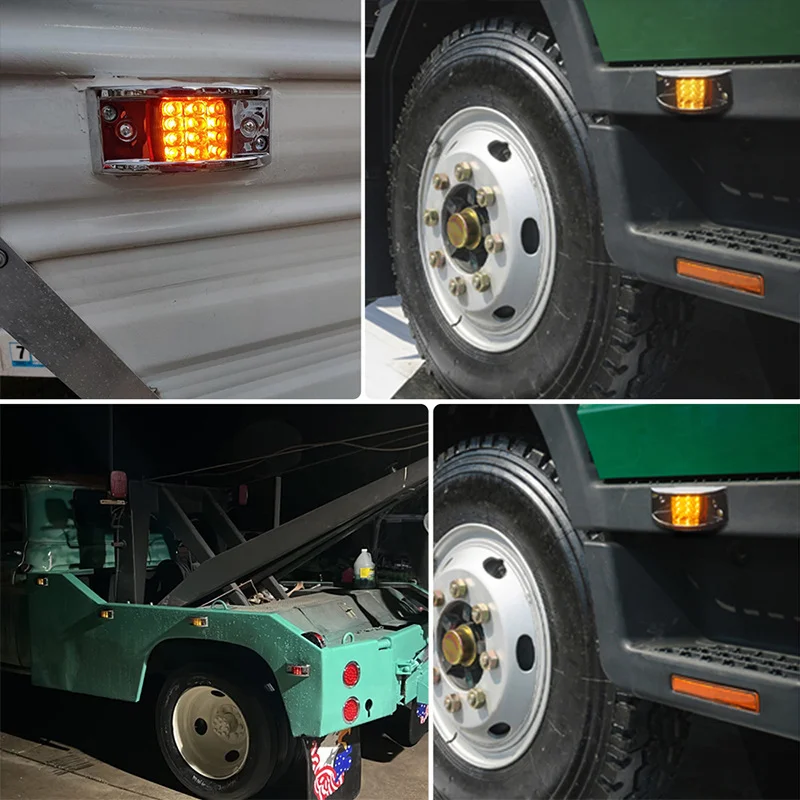 Truck edge light 12LED high brightness truck width indicator light Amazon hot selling bridge type signal light