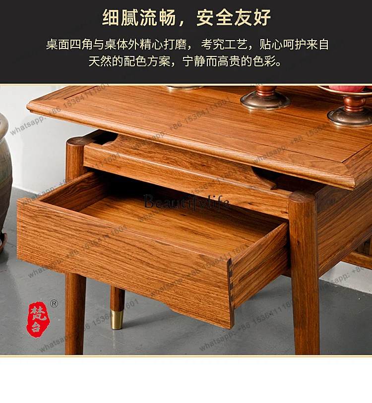 Factory DirectSolid wood incense table incense case New Chinese entrance table incense case