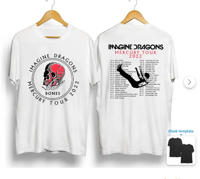 Vintage Imagine Dragons Mercury Shirt, Imagine Dragons Double Sided Shirt