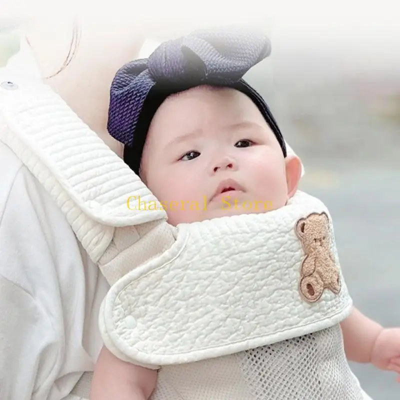 E7CE 유아 침포 턱받이 면화 편안한 흡수 타월 여행 및 매일 사용 베이비 캐리어 라이너 보호 패드