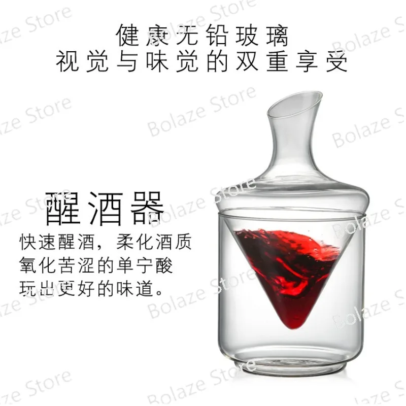 Factory Direct Ice Bucket Decanter, Slanted Mouth Glass Wine Serving Set for Bar Home Commercial UseGoods in stock
