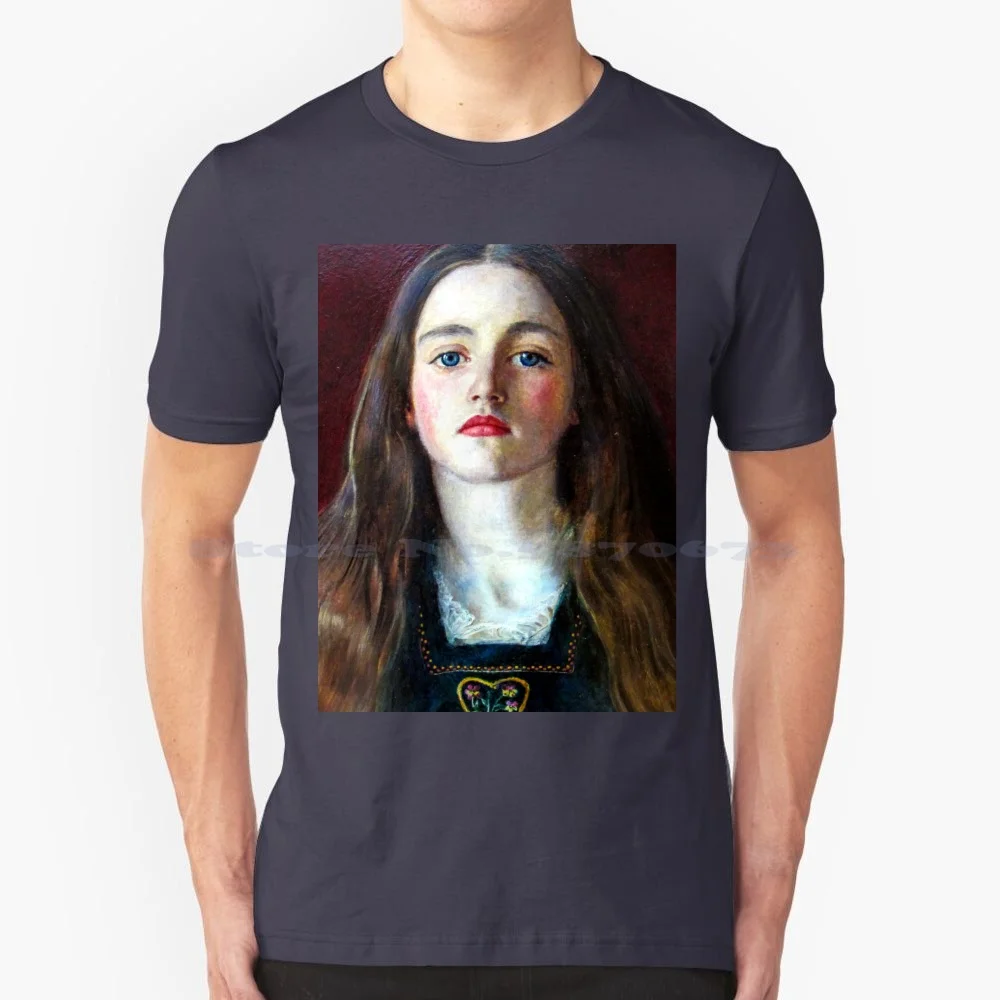 Portrait Of A Girl-Sophy Gray-John Everett Millais T Shirt 100% Cotton Tee Sophie Sophy Gray Portrait Girl Blue Eyes Muse