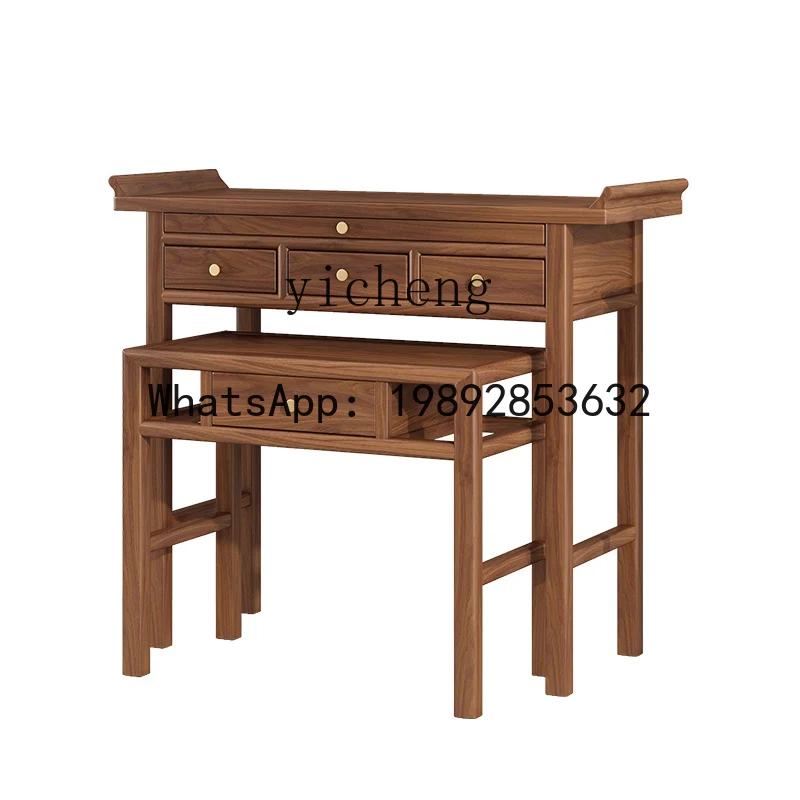 offering table Solid wood household Buddhist hall offering table