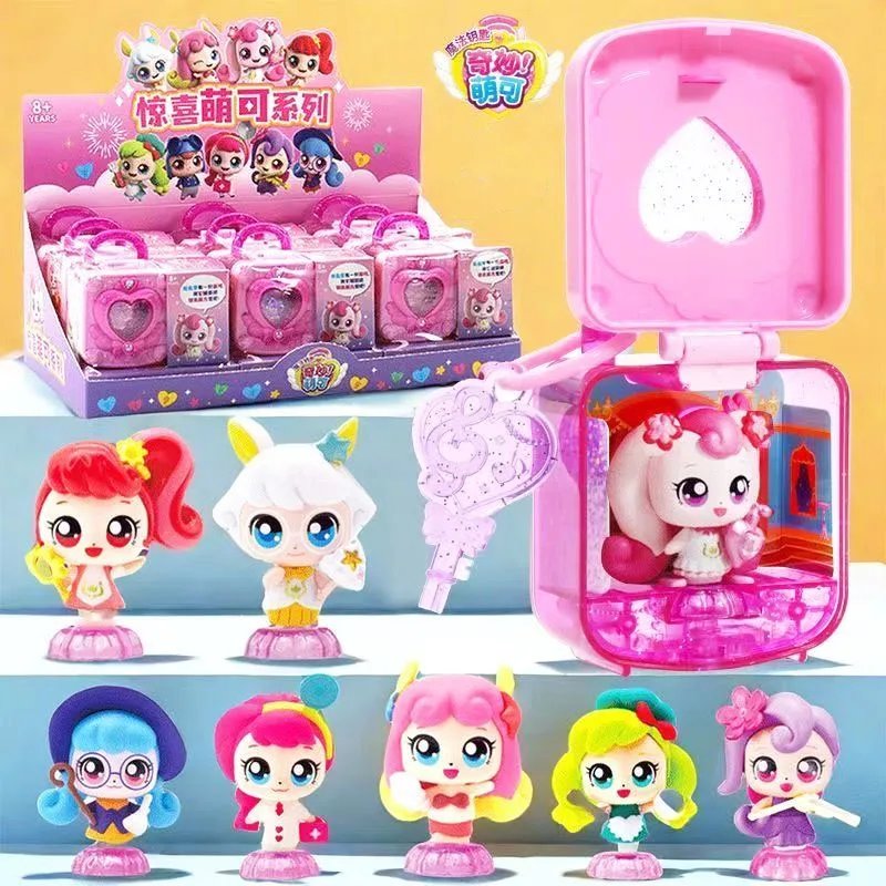 

Anime Catch Teenieping Figure Toys Magic Key & Shining Gemstone Set Heartsping Princess Dolls Model Cute Girls Birthday Gifts