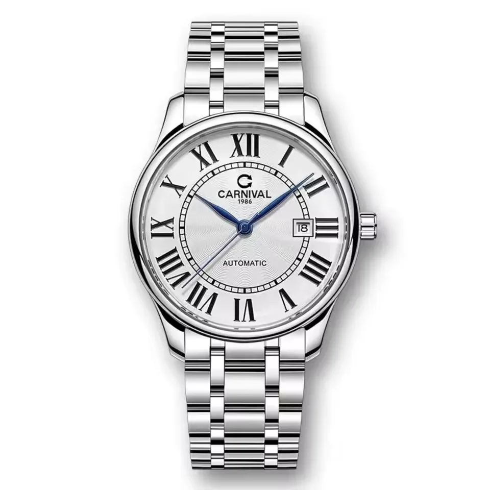 IW Carnival การเคลื่อนไหวอัตโนมัติ Sapphire Mirror นาฬิกาข้อมือแบรนด์ที่มีชื่อเสียงอุปกรณ์เสริมสําหรับชายนาฬิกากันน้ํา