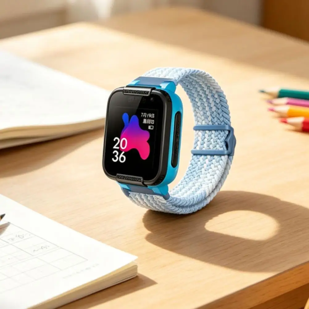 Universelles magnetisches Smartwatch-Nylonarmband mit Schnalle für Kinder 15/16/17mm Atmungsaktives, verstellbares, elastisches Ersatzarmband – Detail 17