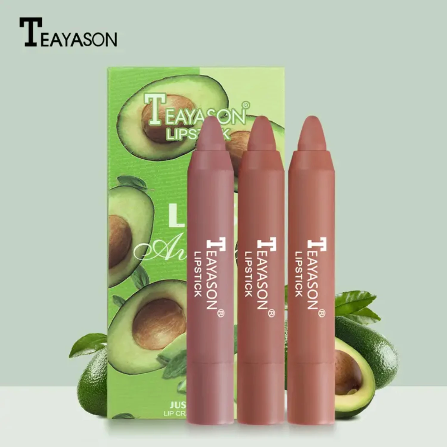 3 Sticks Set matt Samt Lippenstift Stift Bohnen paste Farbe Milch tee Farbe Lippenstift Farbwechsel Lippenstift Lippen balsam braun Lip Liner