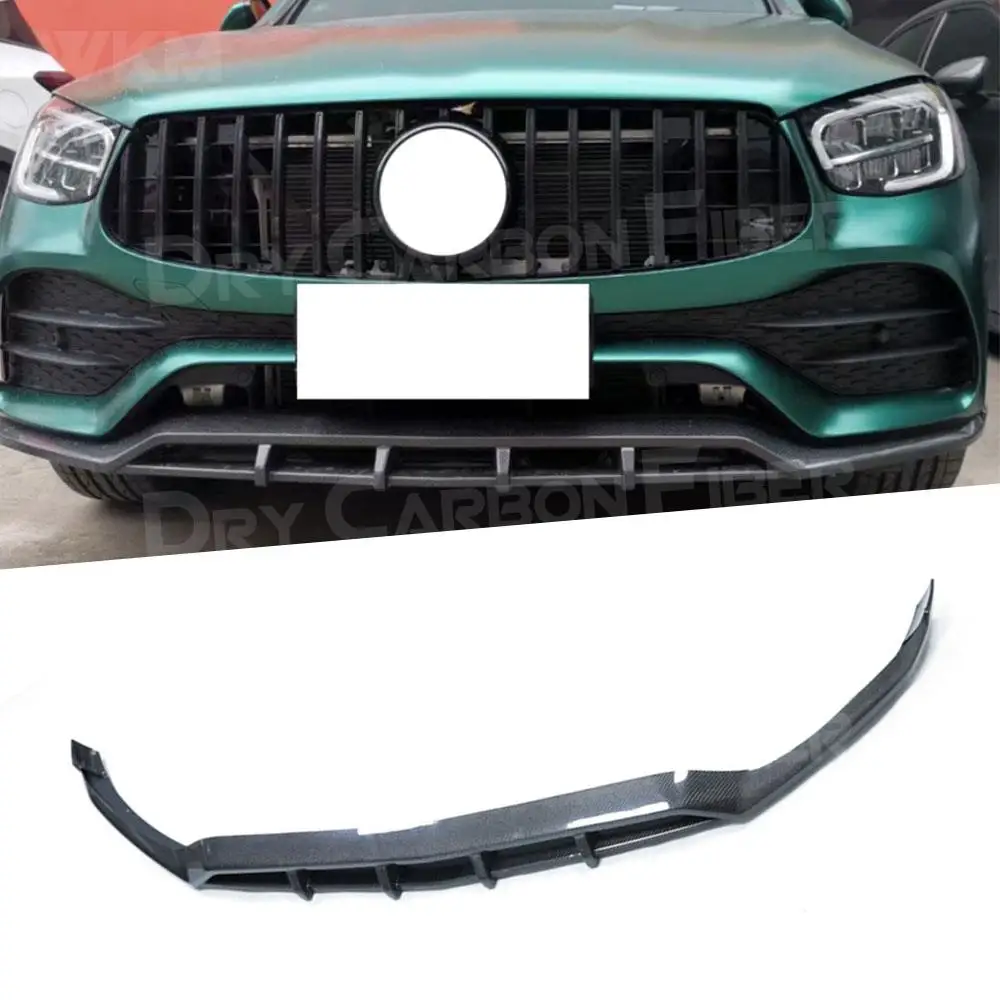 

Front Bumper Lip Chin Spoiler Body Kit Carbon Fiber for Mercedes Benz GLC Class GLC260 GLC43 Coupe 2020 2021