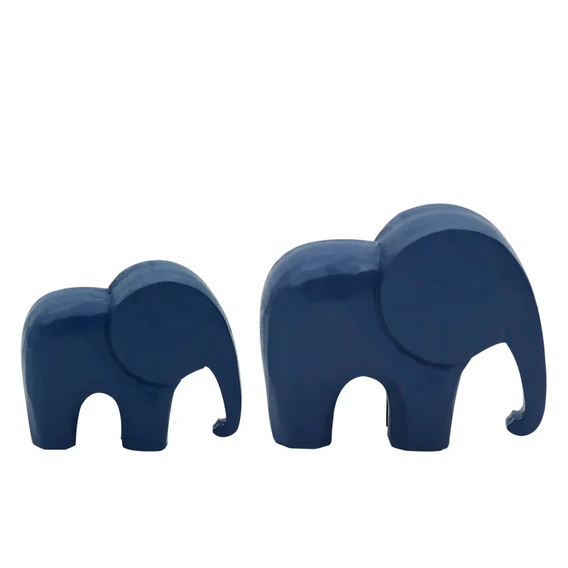 Nordic Wooden Elephant Ornaments Morandi Home Decoration Accessories Wood Office Table Miniature Craft Baby Room Nursery Decor