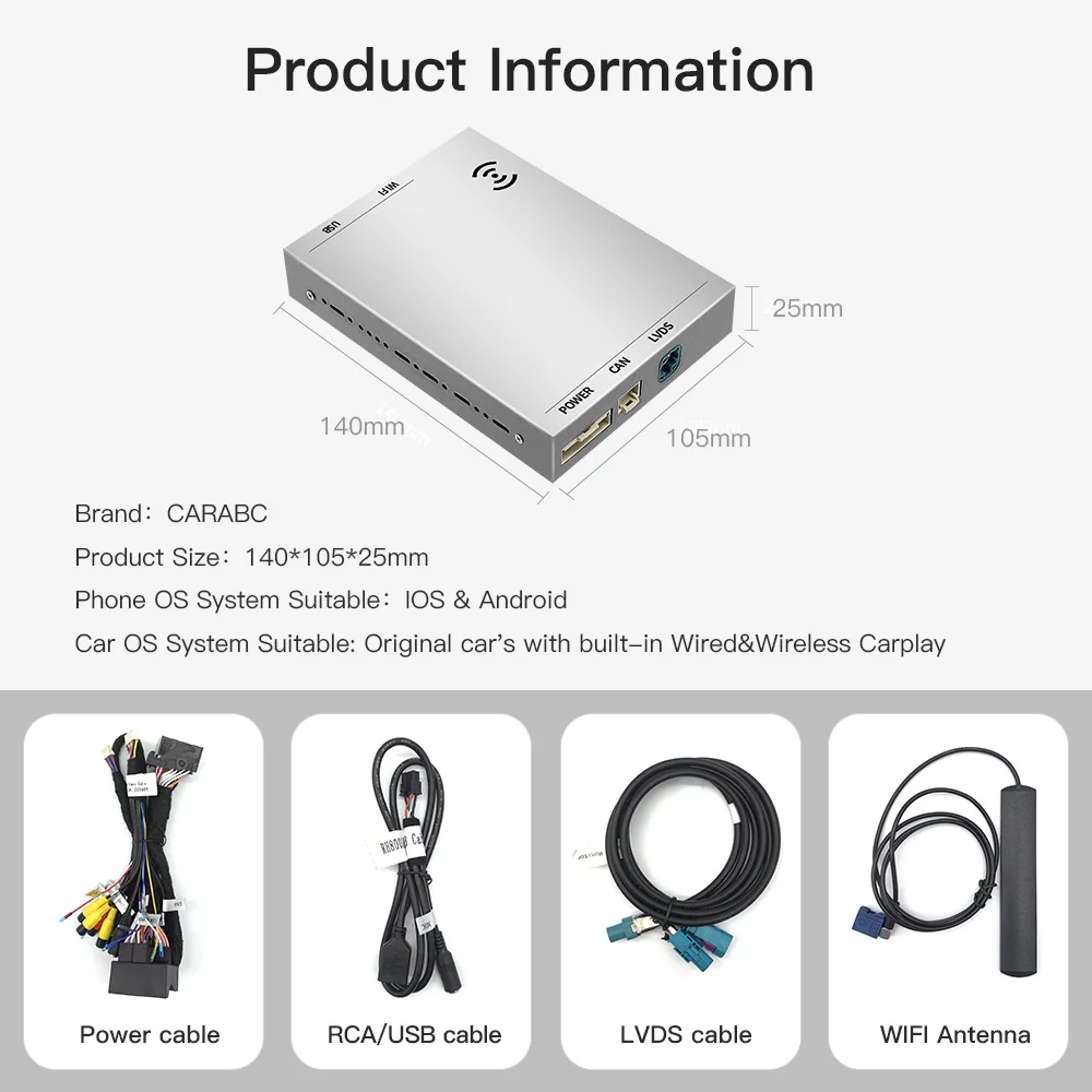Wireless CarPlay Android Auto Fits For Peugeot&Citroen SMEG&MRN NAC Carplay Decoder Car Android Player