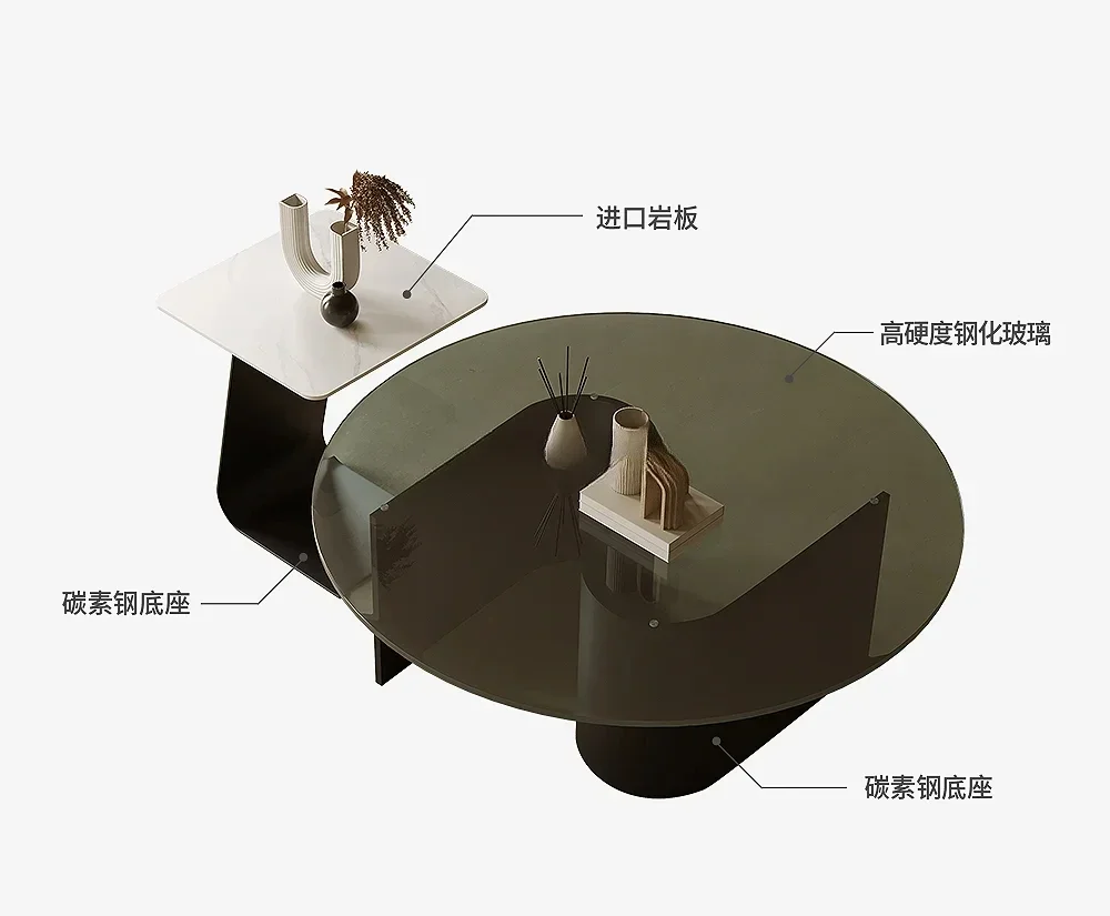 شقة صغيرة عالية الجودة على شكل خاص طاولة قهوة من الفولاذ المقاوم للصدأ #1