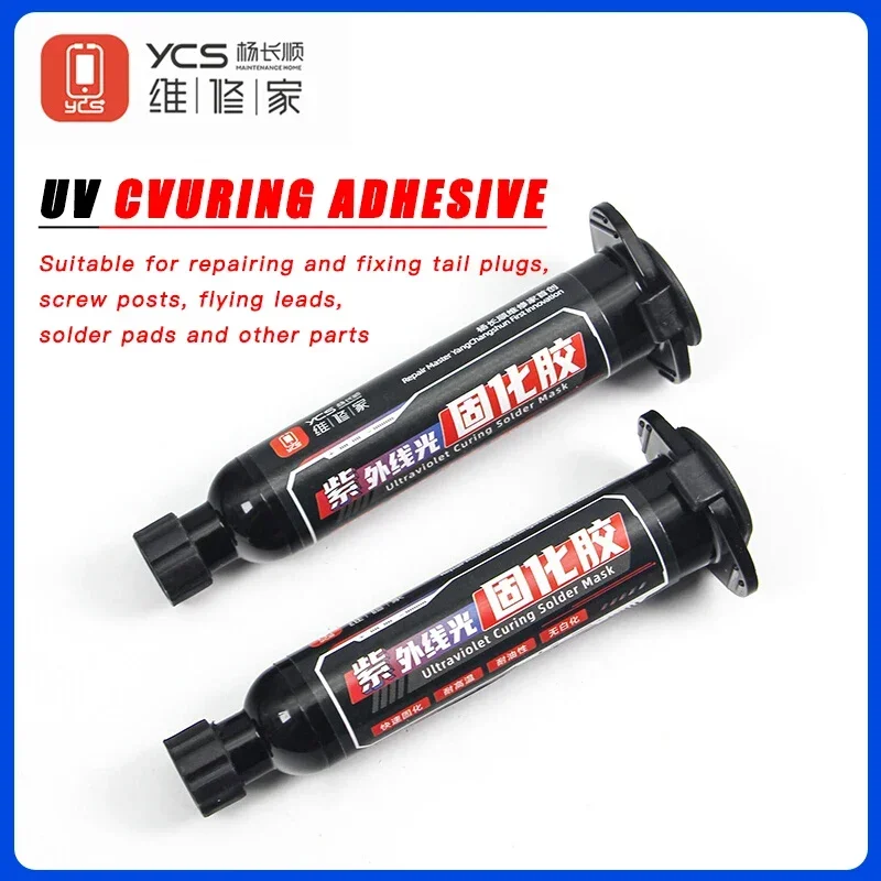 YCS repairman UV glue ultraviolet light curing glue UV 3S Quick-drying Solder Mask Ink for Mobile Phone Repair Jumping Wire