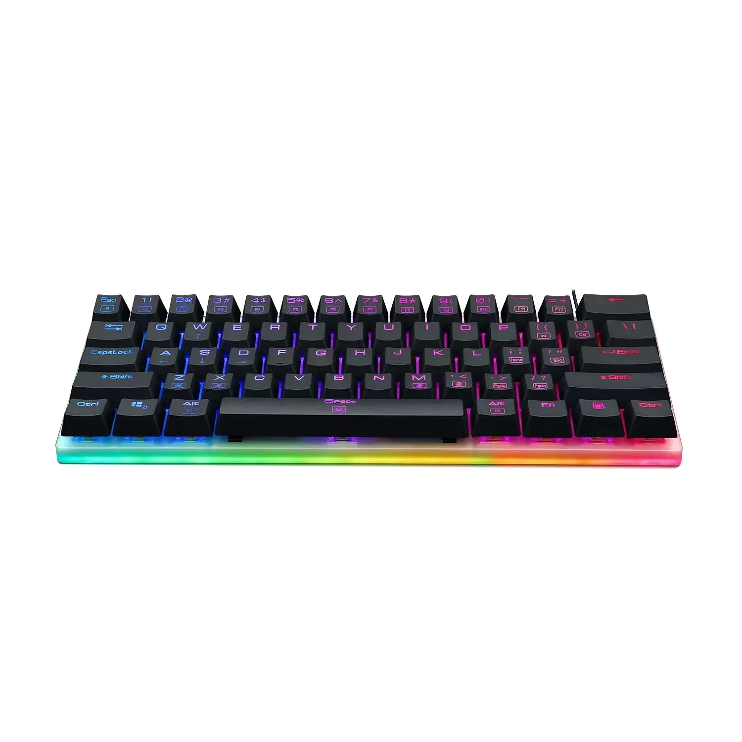 Factory Wholesale Redragon K605 61-Key RGB Mechanical Gaming Keyboard, Blue Switch, Black, 60% Compact Giant Size