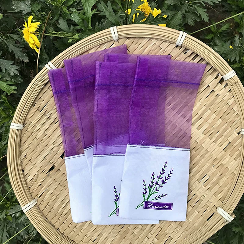 10/25/50/100 PCS Lavender Empty Sachets Bag Portable Floral Printing Home Air Freshener Bags for Scents Dry Flowers Fragrance