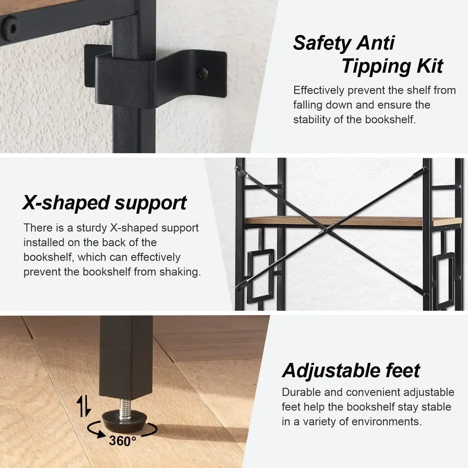 رف كتب طويل، رف كتب صناعي مقاس 84 بوصة بإطار معدني وأرفف مفتوحة، أرفف كتب معدنية مكونة من 7 طبقات وخزائن كتب #6