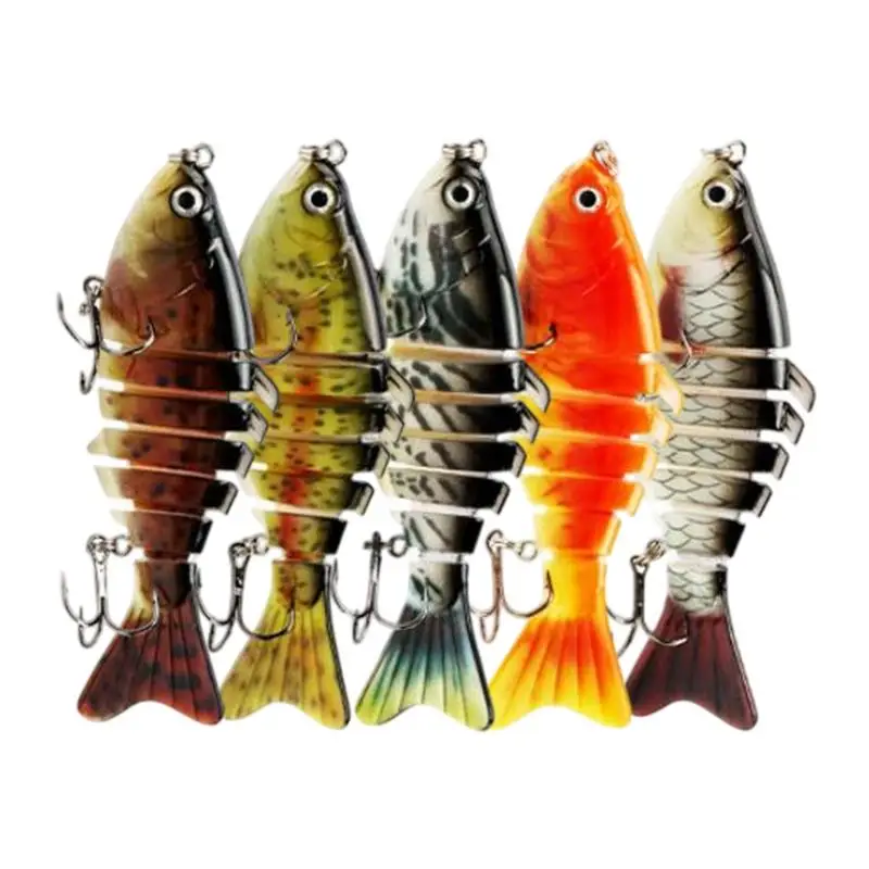 

Fishing Lure 5 Pieces Realistic Robotic Fishing Lure Robotic Floating Jointed Hard Swimbaits For Catfish Crappie Sea Saltwater
