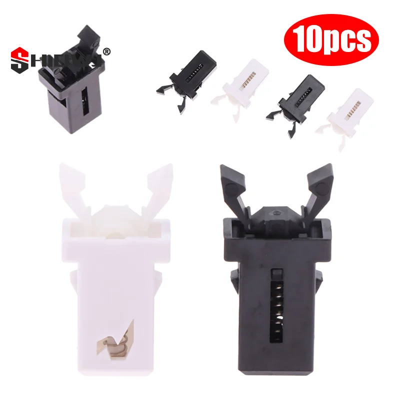 10Pcs/lot Trash Can Plastic Lock Self-Locking Switch Replacement Catch Compatible Touch Lid Bin Latch Black White Repair Clip