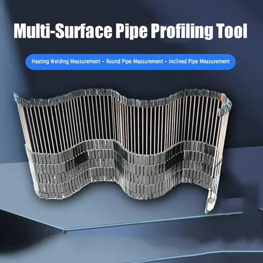 1PC Multi-Functional Pipe Profiler Tool Manual Contour Gauge for Plumbing Precision Pipe Shaping Angle Measuring DIY Home Repair