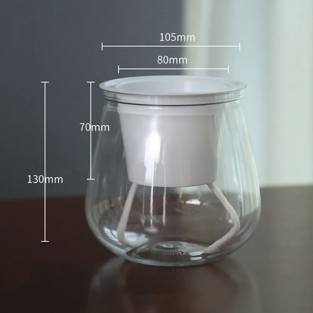 Breathable Transparent Flower Pot Constructed from PP Resin for Home Garden Office and Hotel Green Applications