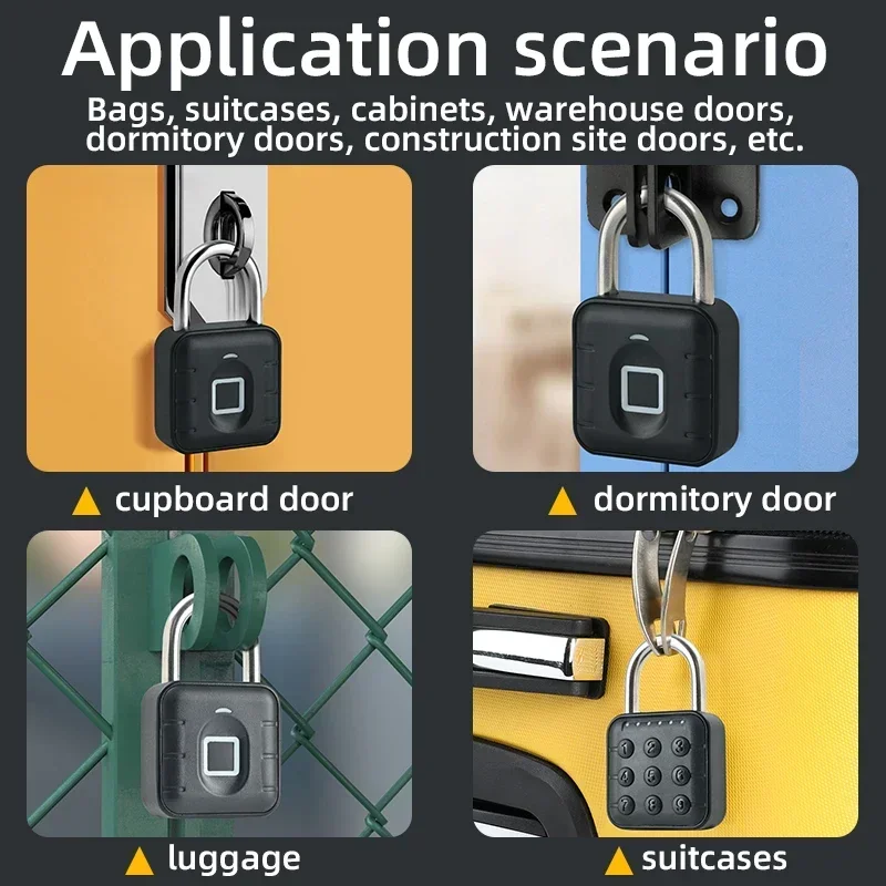 Imagem -05 - Fechadura Biométrica de Impressão Digital Tuya Cadeado Durável à Prova Dágua Desbloqueio por Impressão Digital Controle por Aplicativo