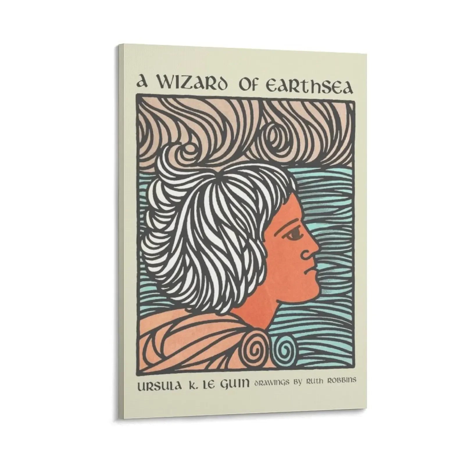 

A Wizard of Earthsea Vintage Book Cover (1968) Canvas Painting house decorations aesthetic room decoration decor