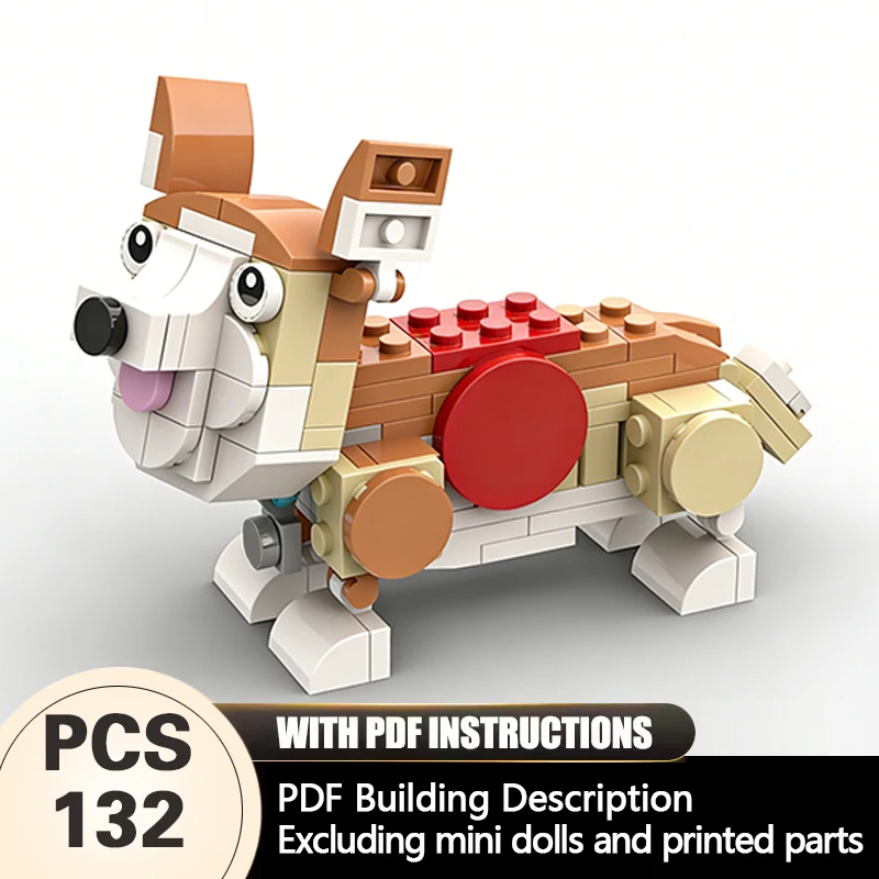 Creators Animal Series Model MOC Building Bricks Small Dog Modular Technology Gifts Holiday Assemble Children Toys Suit