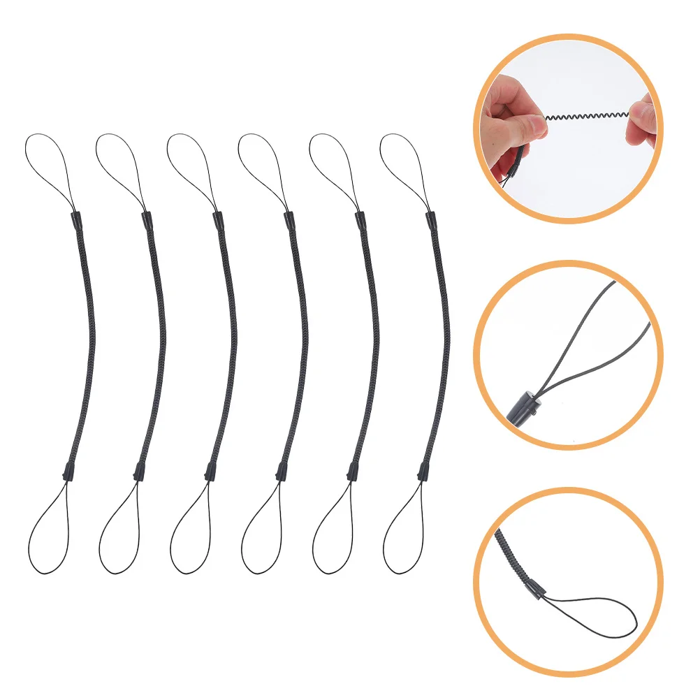 

6Pcs Stylus Pen Elastic Retractable Lanyard Spring Coil Strap Anti-Loss Pen Tether for Drawing Tablet Touch Screen