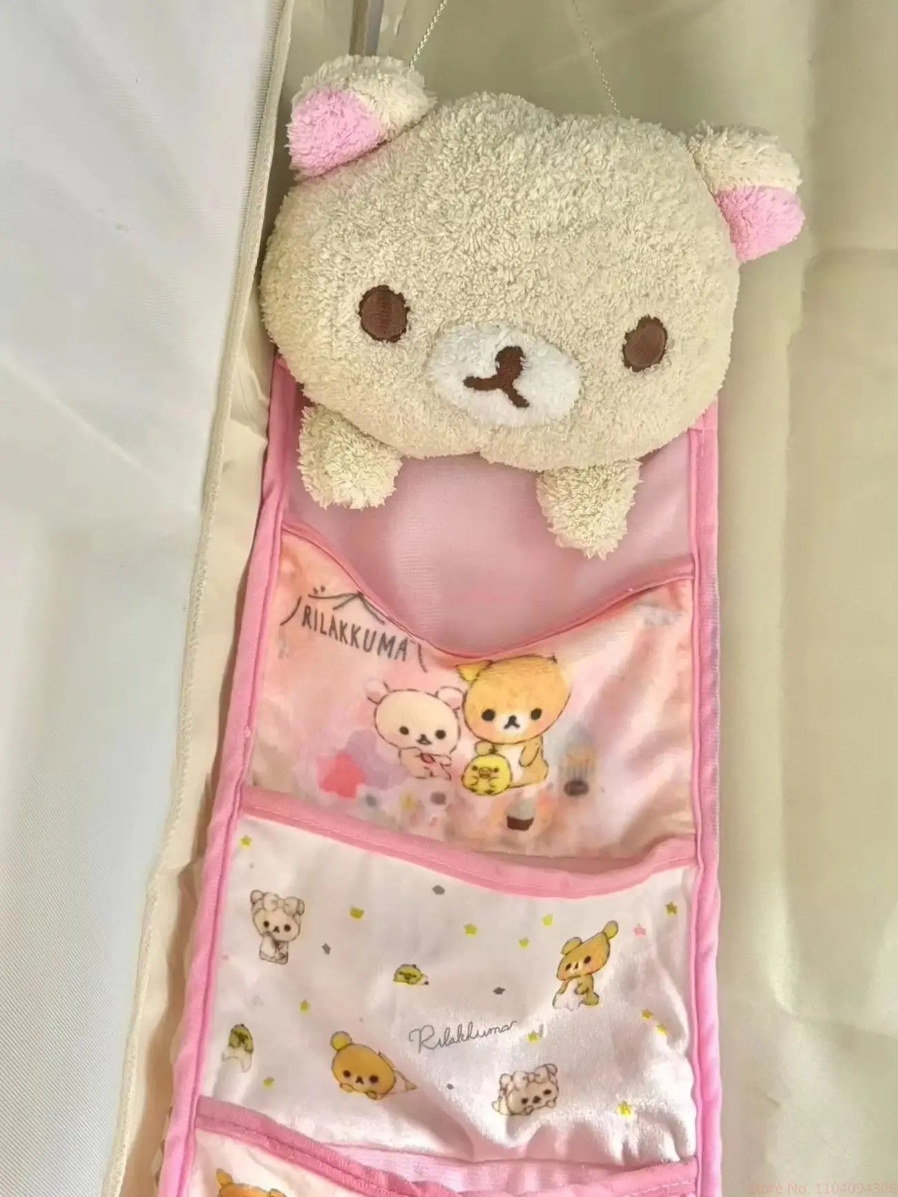 2024 Kawaii Rilakkuma معلقة متعددة الطبقات حقيبة التخزين مجوهرات متنوعة تأثيث كبير الديكور قدرة تخزين غرفة نوم