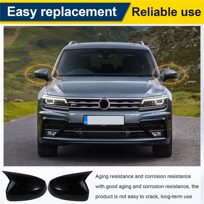 

A30P-2GG857537 2GG857538 Auto Side Rearview Mirror Cover Paste Horn Rearview Mirror Shell For VW Tiguan L 2019-2023