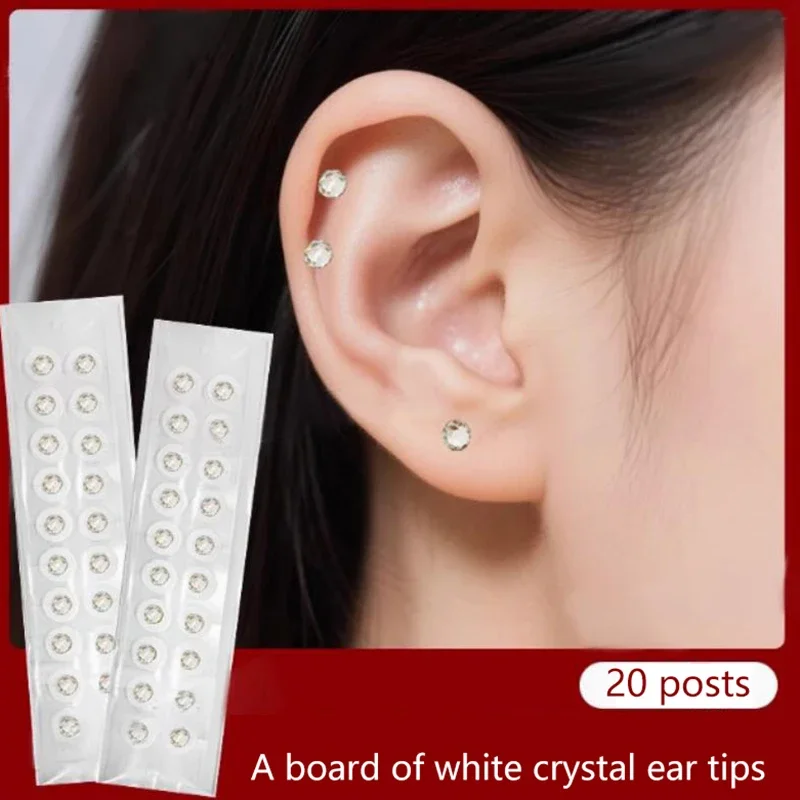 20/100/200 Patches Ear Seed Acupuncture Auricular Disposable Ear Stickers Massage Therapy Needle Patch Auricular Auriculotherapy