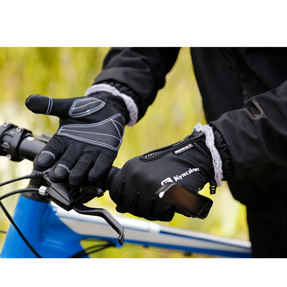 

Warm Waterproof Touchscreen Gloves Breathable Cycling Sports Wear resistant Outdoor Gloves Anti slip Thicken Fabric Screen Touch
