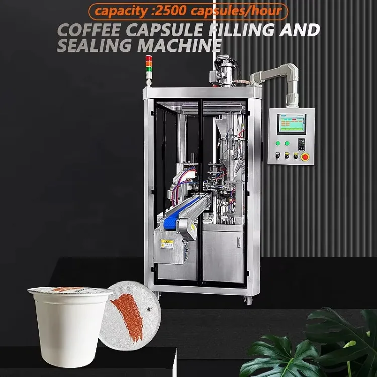 Good Quality Espresso Capsules Sealing Filling Packaging Machine for Aluminum Espresso Compatible Capsules