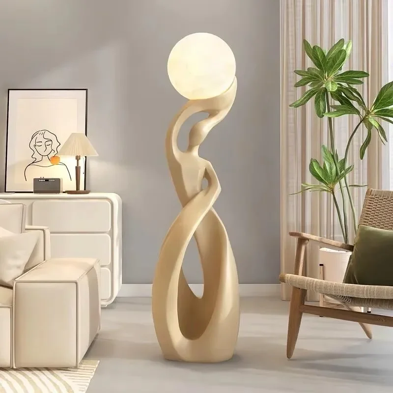 【Popular】izable Living Room Display Luminous FRP Sculpture Ornaments Home Decoration Cartoon Doll