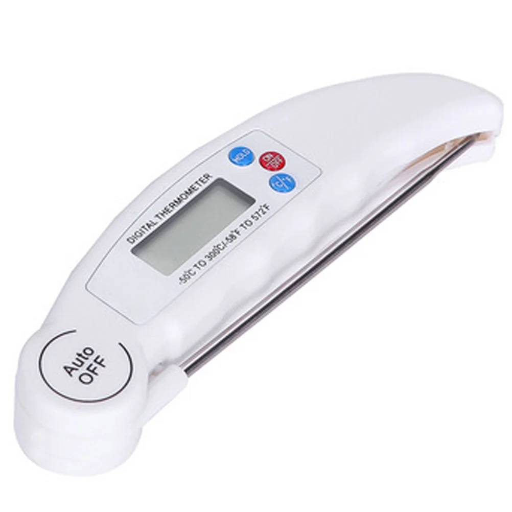 

Folding Thermometer 572F Digital BBQ Meat Kitchen Food Stainless Steel Baking Gauge Foldable Probe No White