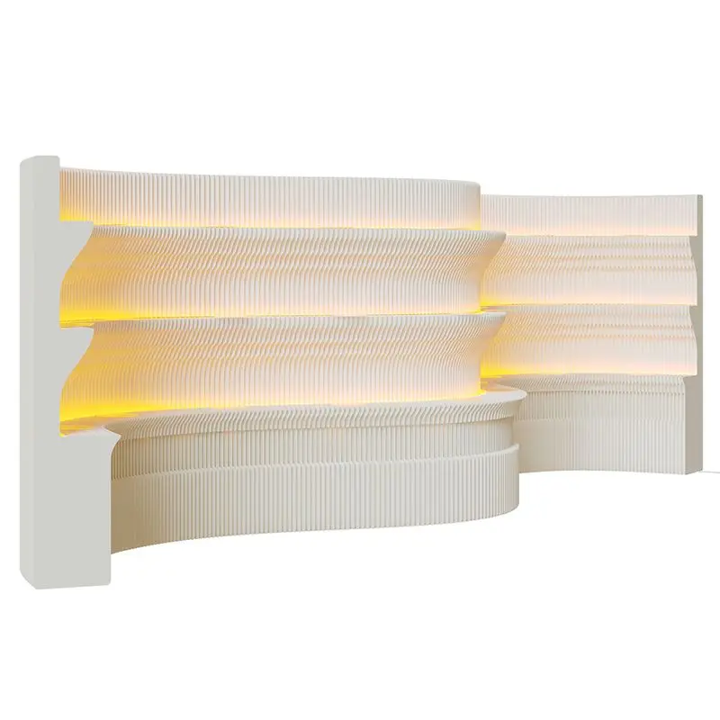 

Screen partition background wall office foldable mobile shelf movable luminous office screen