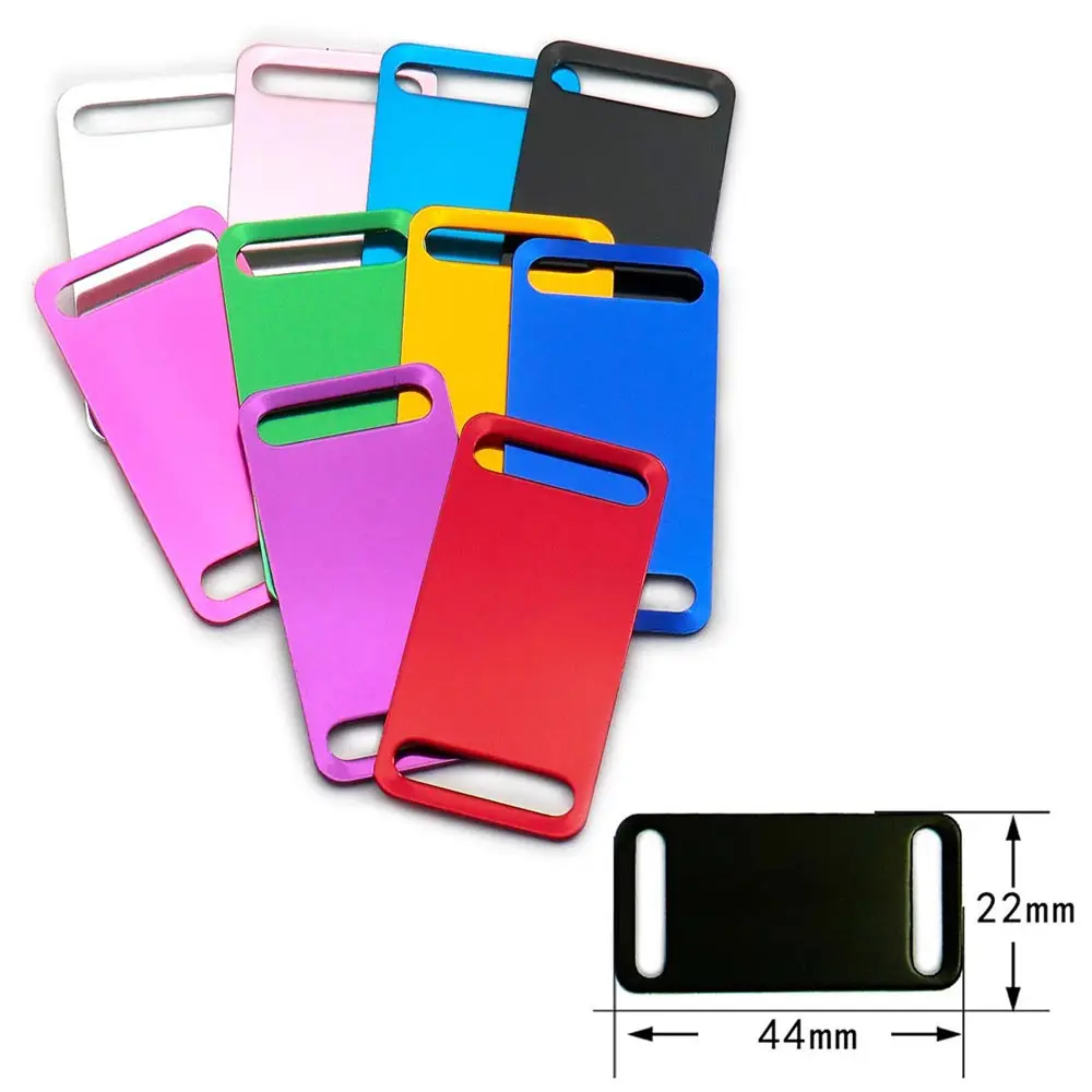 KIYUE Mélange Aléatoire 100 Pièces Étiquette ID en Aluminium 6