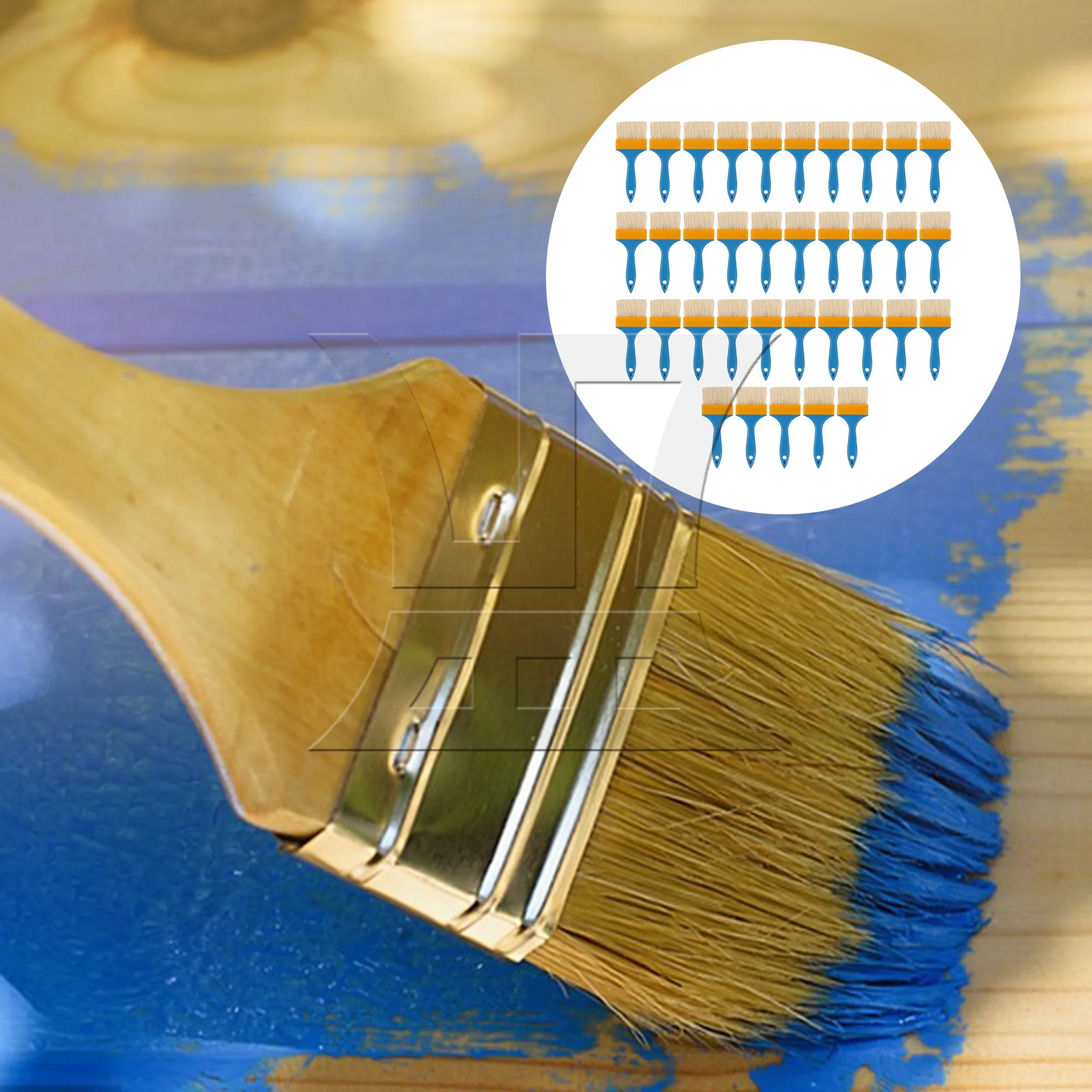 Pinte a escova para o armário, melhoria home, com punho plástico, 3 polegadas, 35 pcs