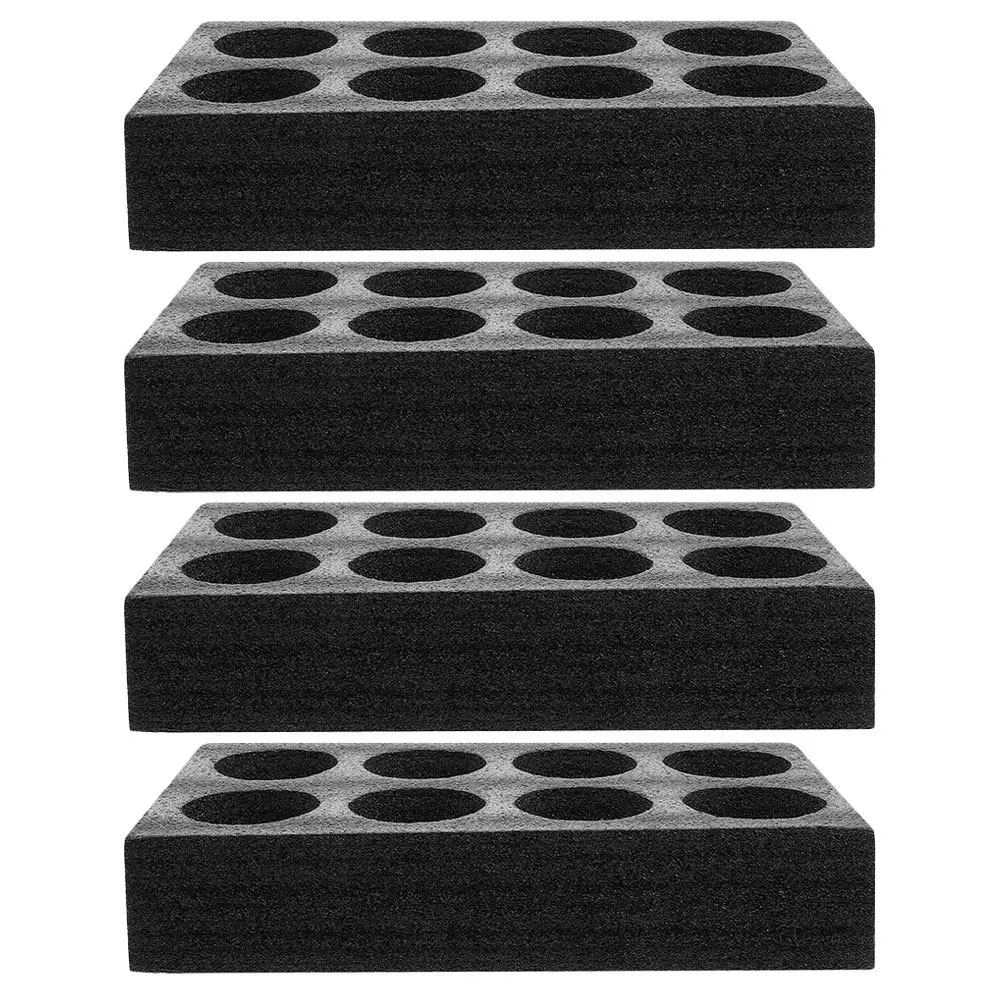 Lot de 4 plateaux porte-gobelets 8 trous pour café et boissons à emporter, support multi-trous pour boissons