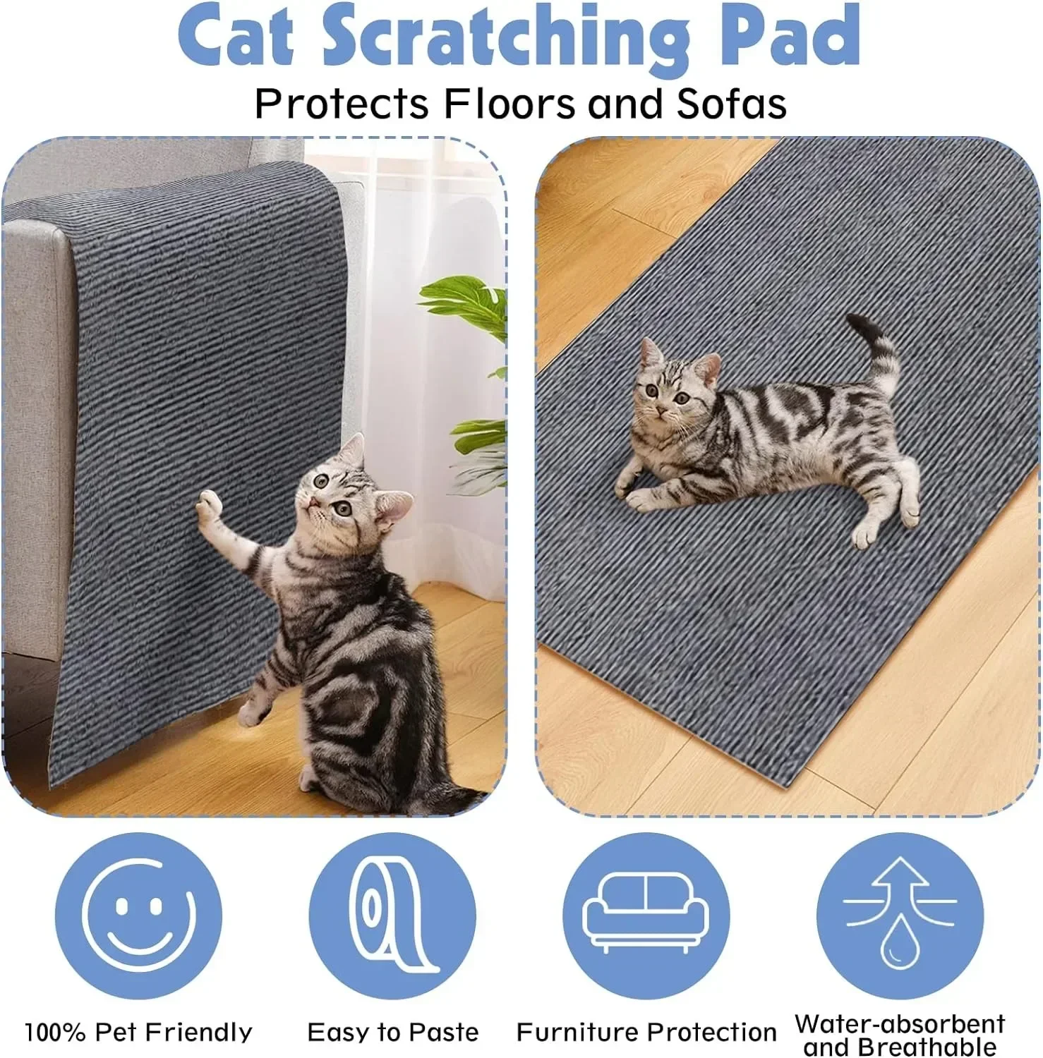 Anti Cats Tower Pet Wall Cats Self-Adhesive Indoor Furniture Sofa Carpet Protector. Corner Scratching Trimmable Scratcher Tree