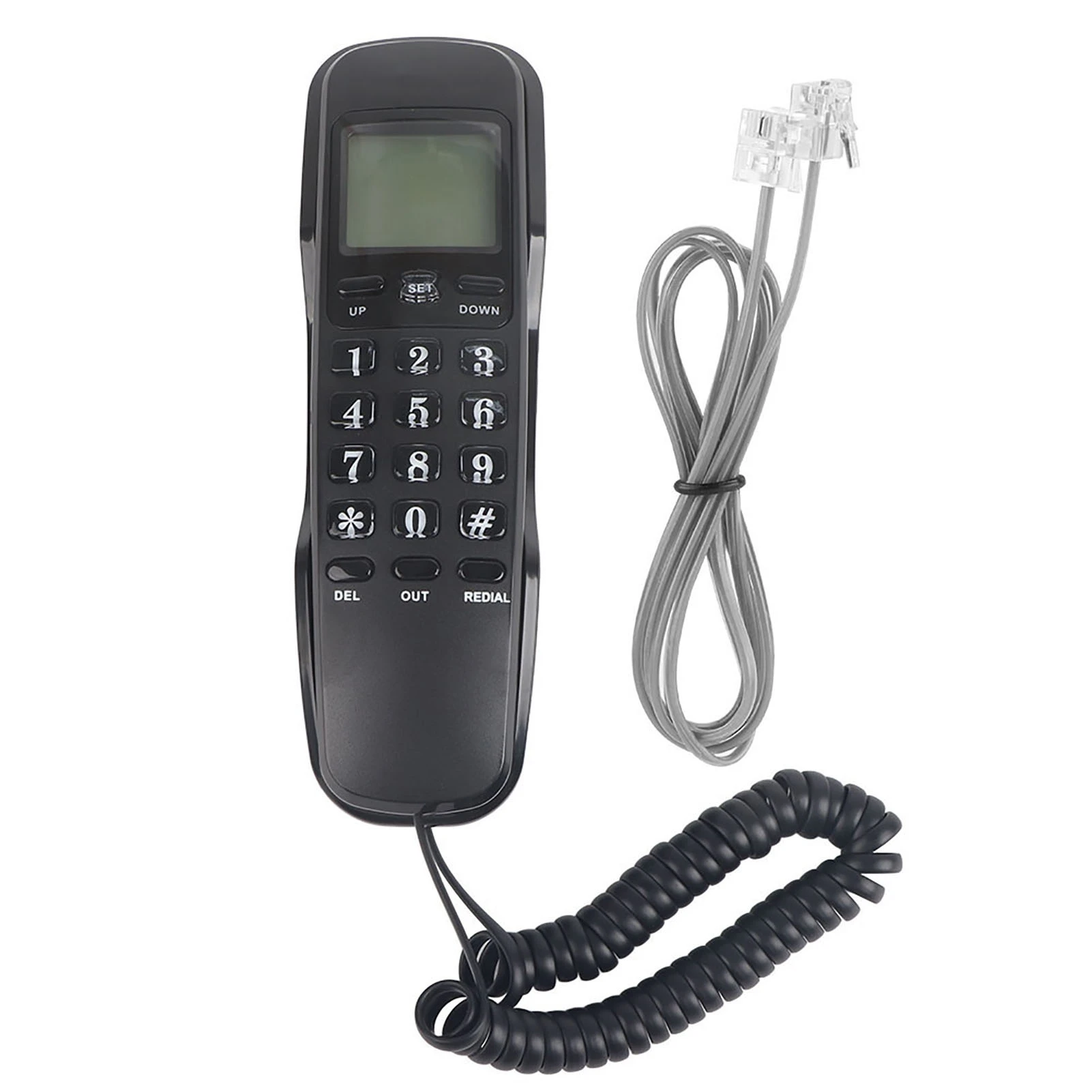 Mini Wall Telephone Home Office Hotel Incoming Caller ID LCD Display Landline Phone