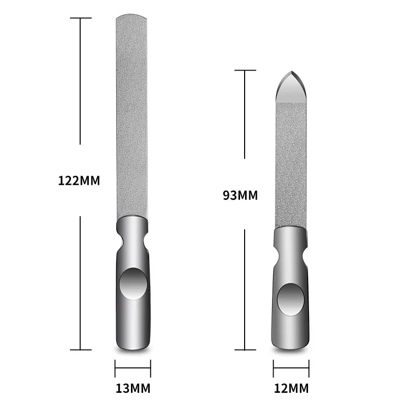 1pc Edelstahl Doppel Seite Nagel Datei Styling Zubehör Polish Remover Für Puffer Maniküre Werkzeuge Für Salon Zu Hause Und reisen