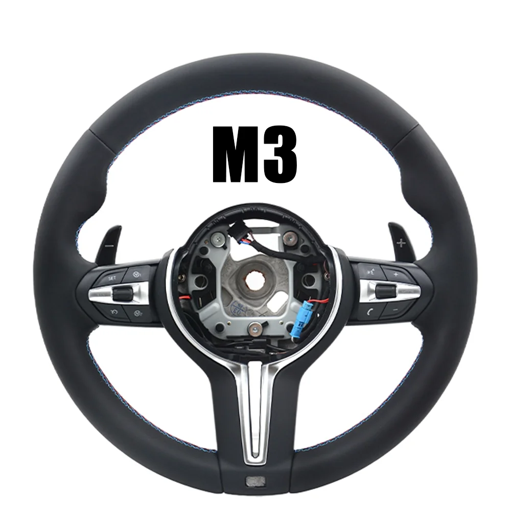 

M3 Style Leather Steering Wheel for BMW 1 3 5 7 Series X5 X6 F30 F31 F34 F10 F11 F07 F20 Car Accessories