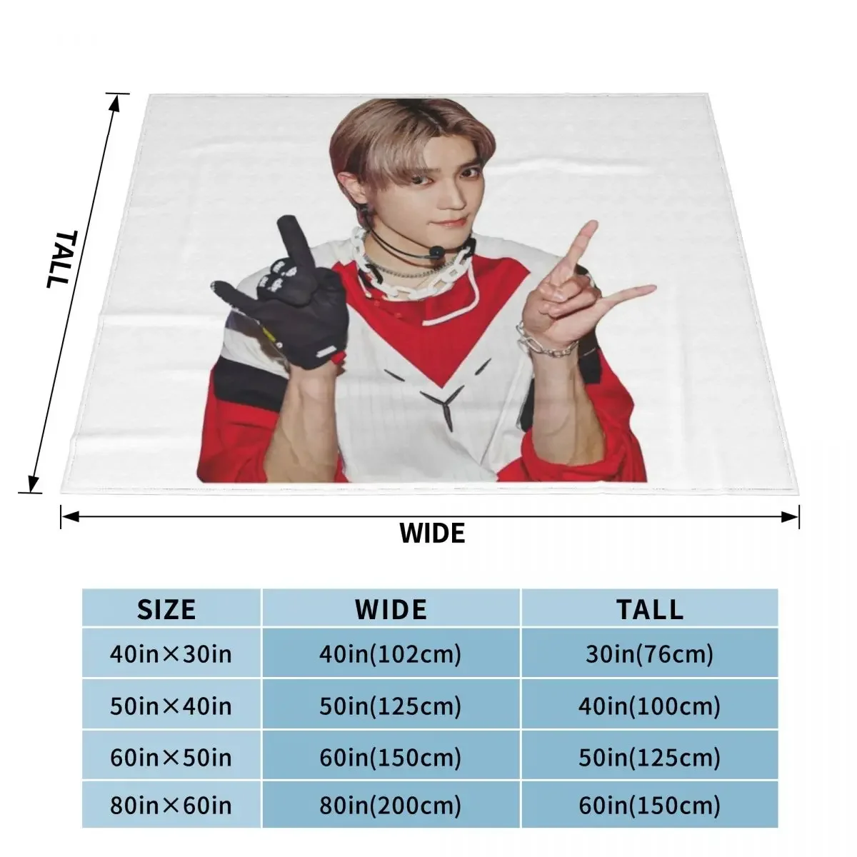 Lee Taeyong Throw Blanket Kid'S Travel anime Fashion Sofas Blankets