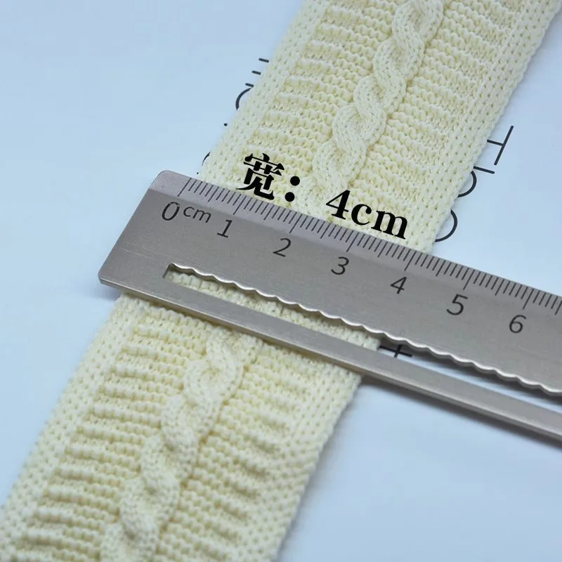 4cm wide wool knit with diy coat sweater extra wide trousers side seam strip ribbon accessories