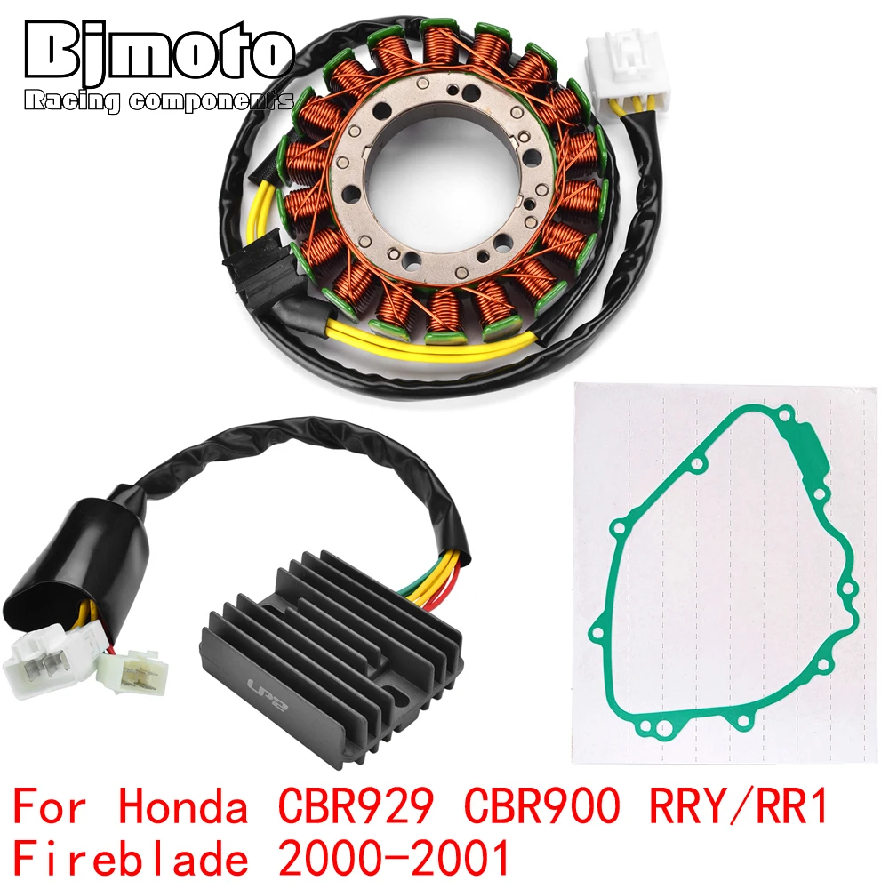 

CBR 929 900 Engine Stator Coil+Voltage Regulator rectifier For Honda CBR929 CBR900 RRY/RR1 Fireblade 2000-2001 With Gasket