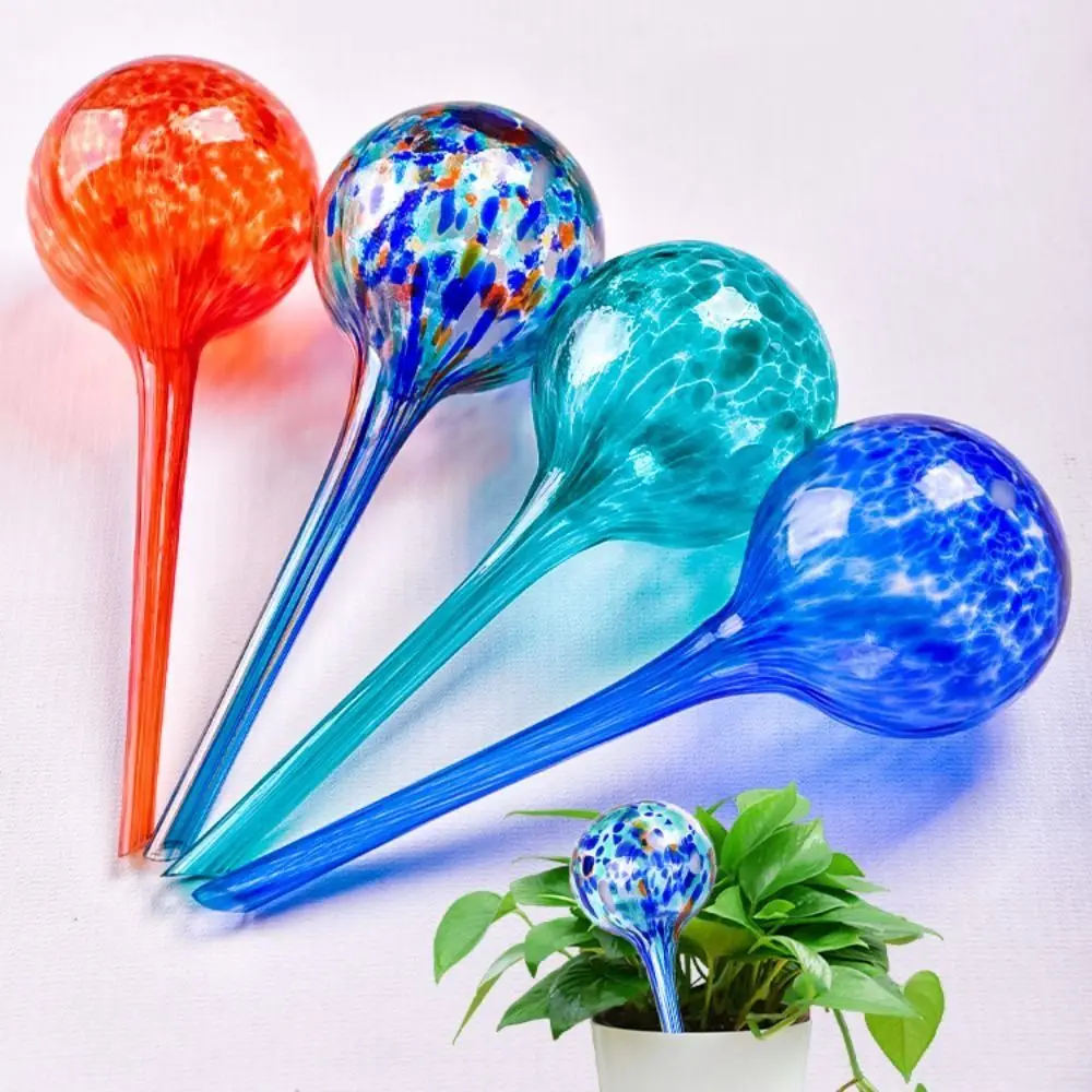 Glass Automatic Plant Watering Ball 100ml Bulb Shape Glass Auto Drip Irrigation System Colorful Plants Drip Irrigation