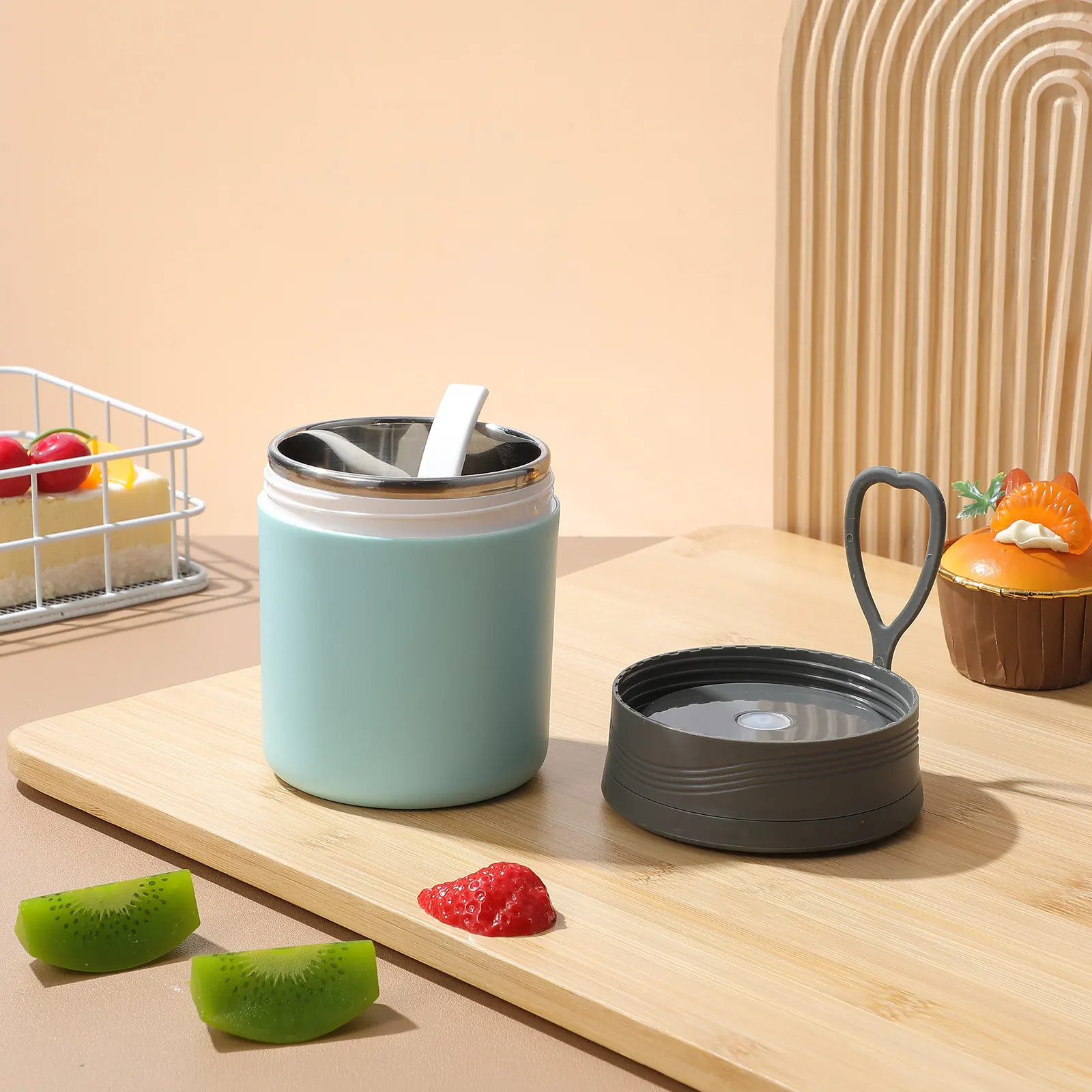 

1Pcs Thermal Soup Cup Stainless Steel Insulated Heat Preservation Food Container Portable Microwave Breakfast Jar