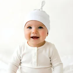 1PCS Handmade Knotted Baby Girls Hat Comfortable Warm Infant Cap DIY Clothing Decoration Newborn Headwear Turban